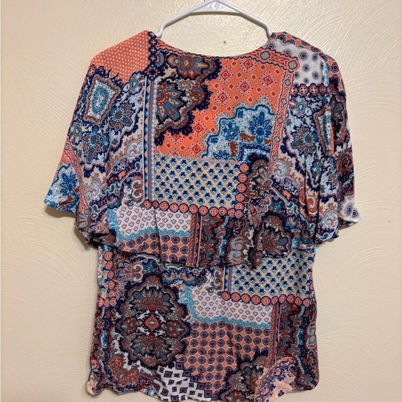 Chico's Vibrant Patchwork Blouse - Picture 8 of 8